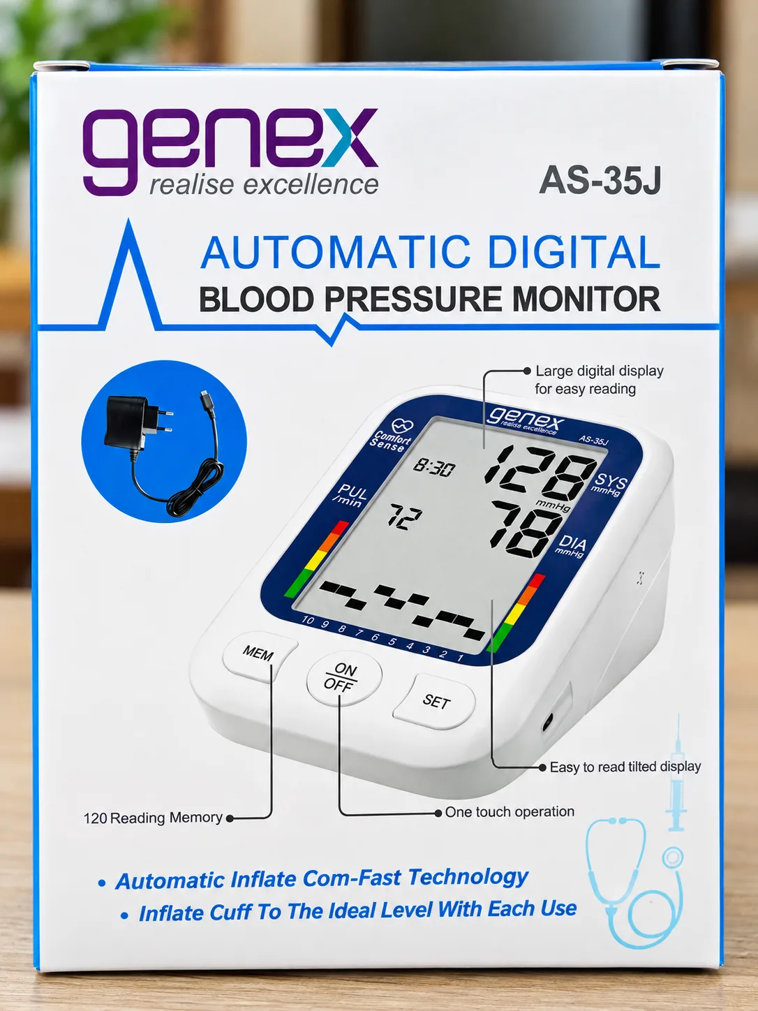 Genex AS-35J Automatic Digital Blood Pressure Monitor